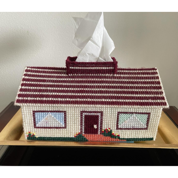 Photo of a tissue case in the shape of a house